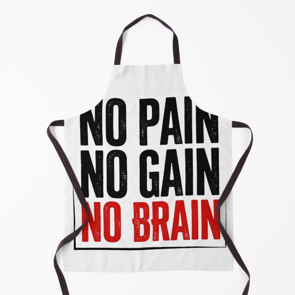 Item preview, No Pain No Gain No Brain Funny Gym Sticker Humor Lifter Gift designed and sold by Bmd4Fitness.