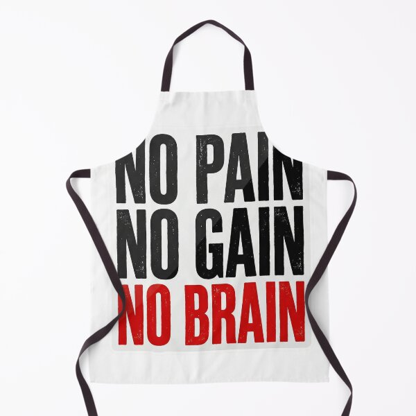 Item preview, No Pain No Gain No Brain Funny Gym Sticker Humor Lifter Gift designed and sold by Bmd4Fitness.