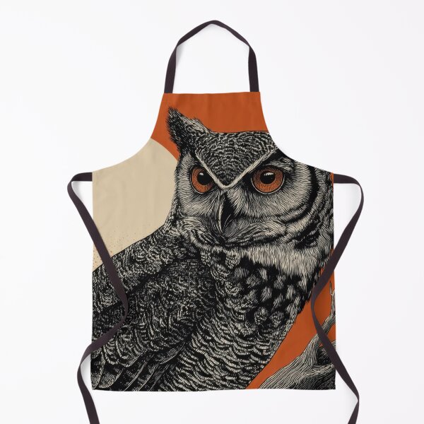 Item preview, Owl perched on a branch at sunset designed and sold by anytka.