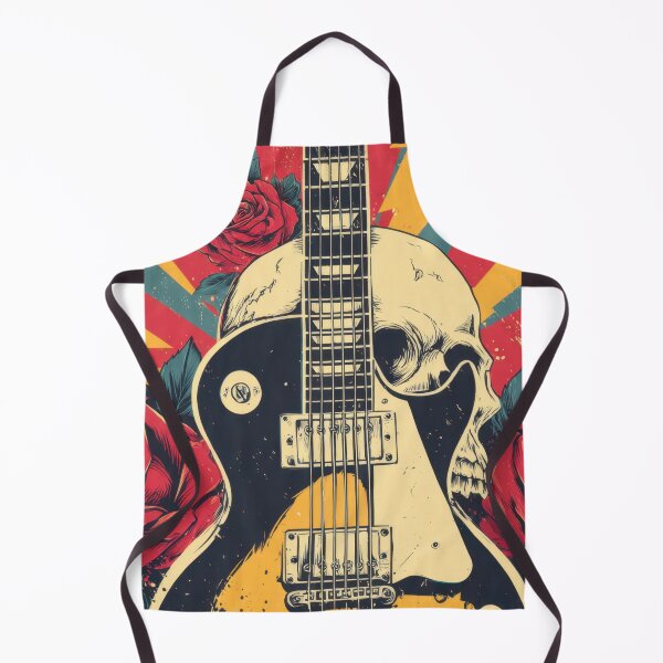 Item preview, Guitar and skull design with roses designed and sold by anytka.