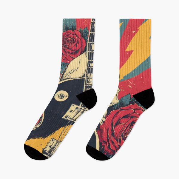 Item preview, Guitar and skull design with roses designed and sold by anytka.