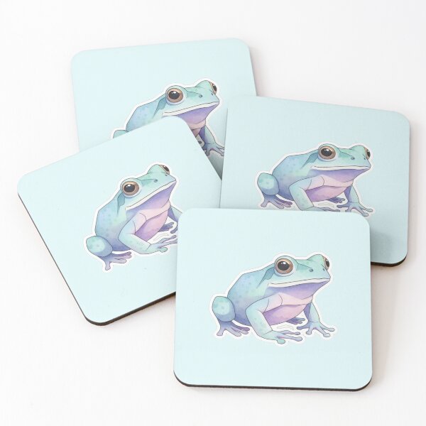 Item preview, Turquoise Frog Sticker – Watercolor Frog Sticker for Nature Lovers designed and sold by bsbd-action.
