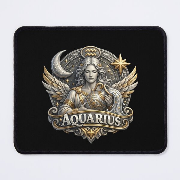 Item preview, Aquarius Zodiac Sign – Unique Water-Bearer Astrology Design for Aquarius Birthday Gift designed and sold by Cauldron Crafts.