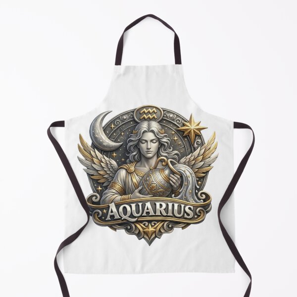 Item preview, Aquarius Zodiac Sign – Unique Water-Bearer Astrology Design for Aquarius Birthday Gift designed and sold by Cauldron Crafts.