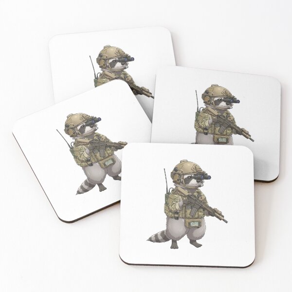 Item preview, Tactical raccoon designed and sold by RAWLIFEGRAPHIC.