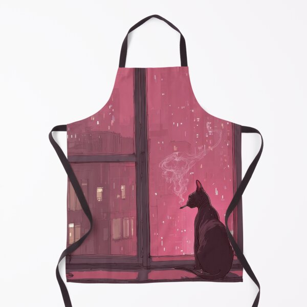 Item preview, Cat sits by window at night designed and sold by anytka.
