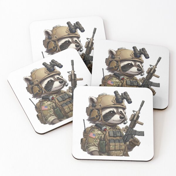 Item preview, Tactical raccoon designed and sold by RAWLIFEGRAPHIC.