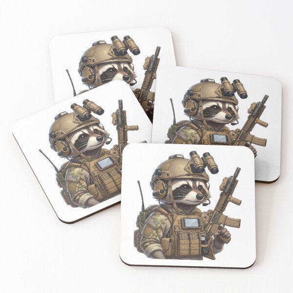 Item preview, Tactical raccoon designed and sold by RAWLIFEGRAPHIC.