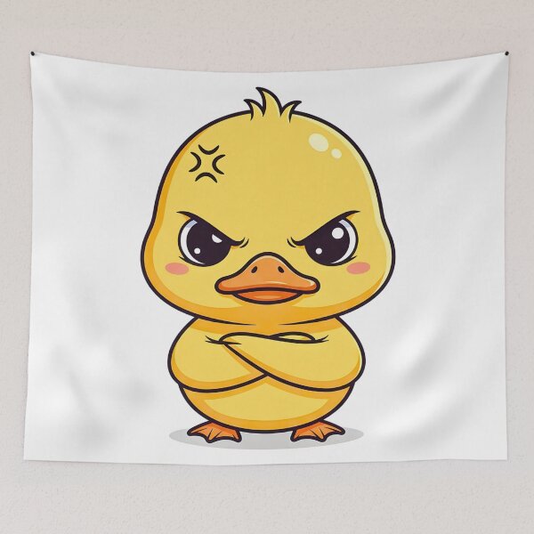 Item preview, Funny Small Angry Yellow Duckling designed and sold by ArtivioShop.