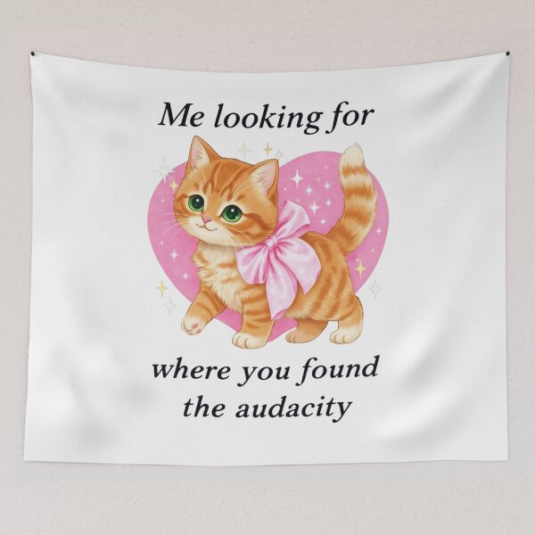 Item preview, Me Looking For Where You Found The Audacity Funny Sarcastic Cat designed and sold by krystalRomanart.