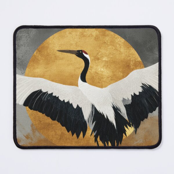 Item preview, Cranes fly in sunset sky above field designed and sold by anytka.