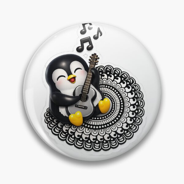 Item preview, A cute Penguin playing guitar designed and sold by Pics-Art-Vibe.