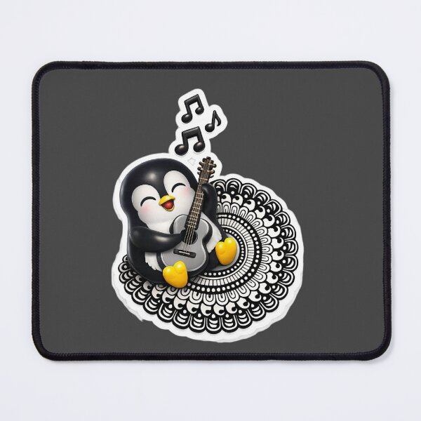Item preview, A cute Penguin playing guitar designed and sold by Pics-Art-Vibe.
