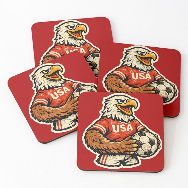 Item preview, USA Eagle Soccer Sticker – Vintage Football Mascot 2026 designed and sold by randomdesignsnearme.