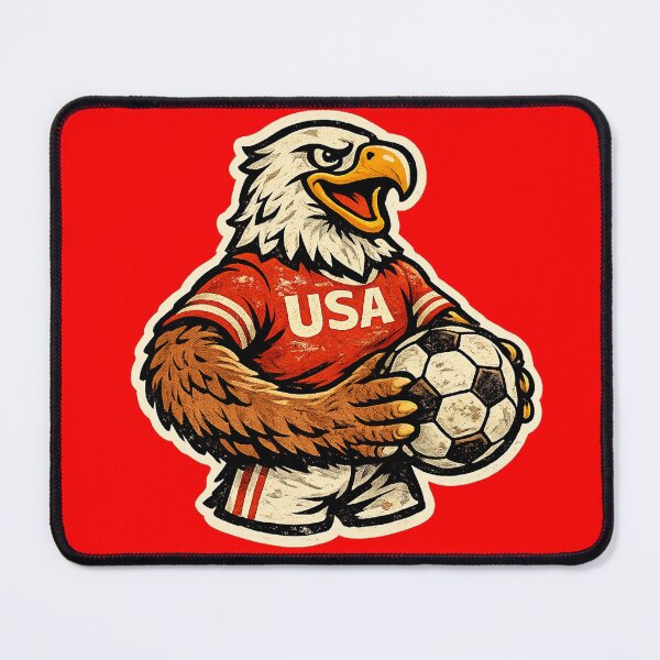 Item preview, USA Eagle Soccer Sticker – Vintage Football Mascot 2026 designed and sold by randomdesignsnearme.