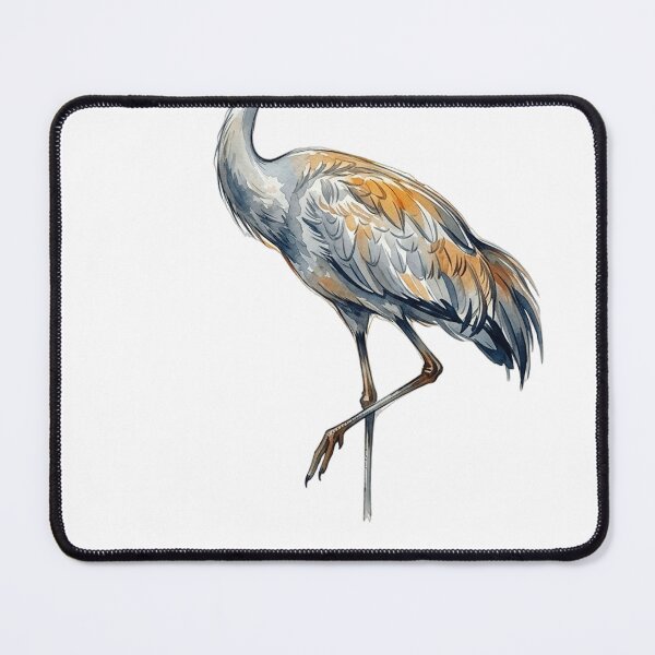Item preview, UHD Brolga Watercolor: Australian Outback Nature Art designed and sold by ABArtByAlexST.