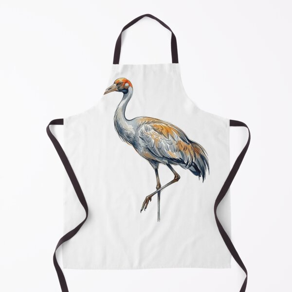 Item preview, UHD Brolga Watercolor: Australian Outback Nature Art designed and sold by ABArtByAlexST.