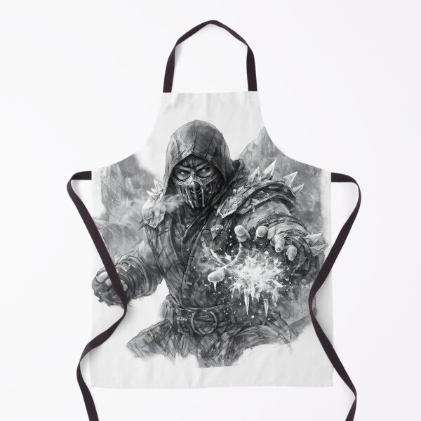 Item preview, Sub-Zero Ice Sketch – Mortal Kombat Frost Warrior Monochrome Art designed and sold by Imagetore.