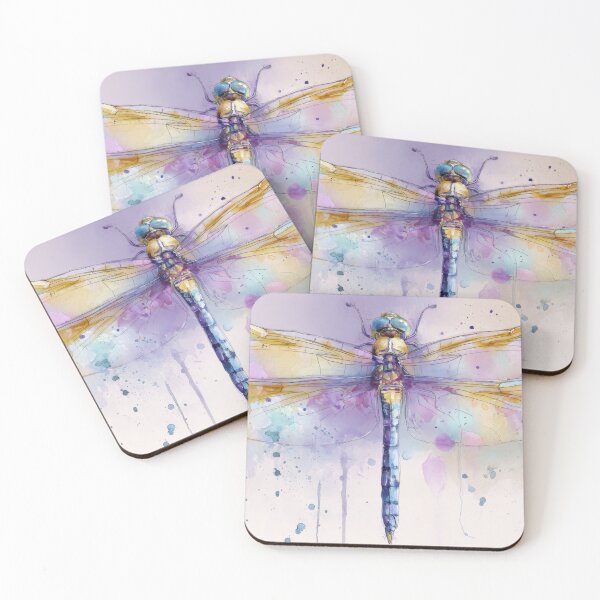 Item preview, Colorful dragonfly in watercolor art designed and sold by anytka.