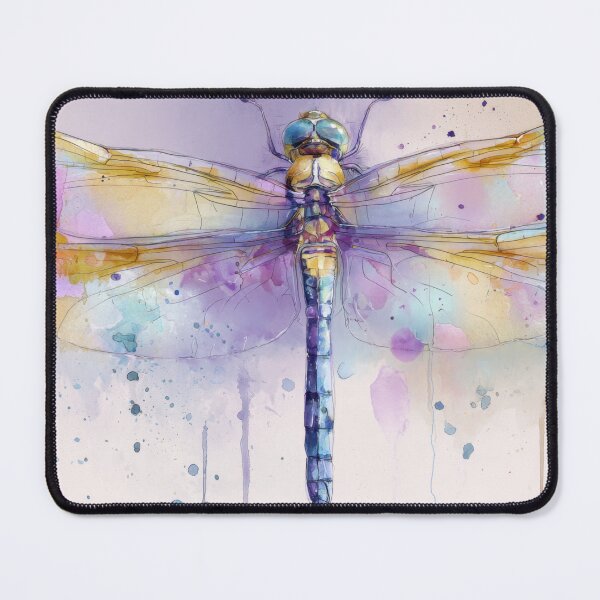 Item preview, Colorful dragonfly in watercolor art designed and sold by anytka.