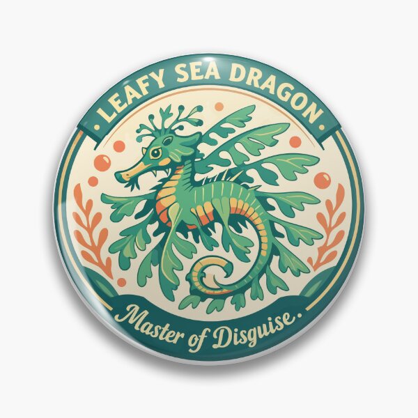Item preview, Leafy Sea Dragon Ocean Camouflage Emblem designed and sold by WildlifeInc.