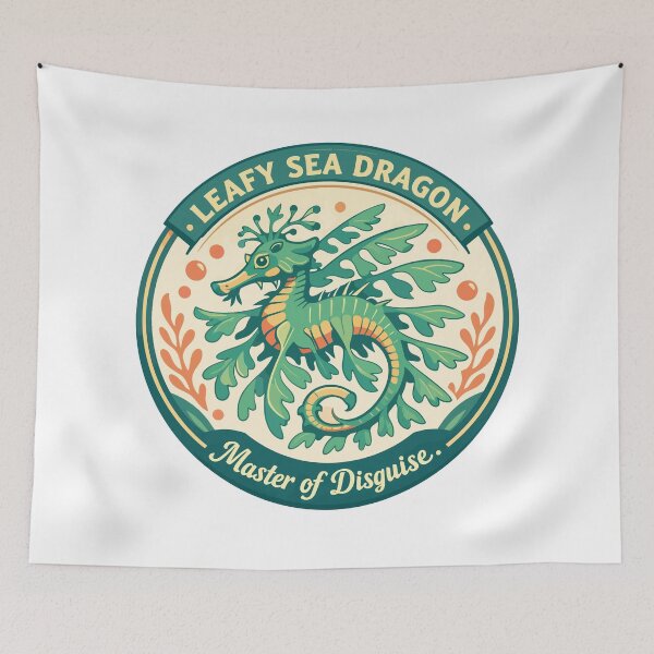 Item preview, Leafy Sea Dragon Ocean Camouflage Emblem designed and sold by WildlifeInc.