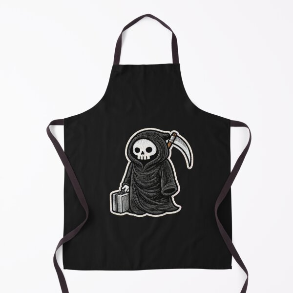 Item preview, Cute Grim Reaper Travel | Suitcase Skeleton Patch Design designed and sold by ColorSplash123.