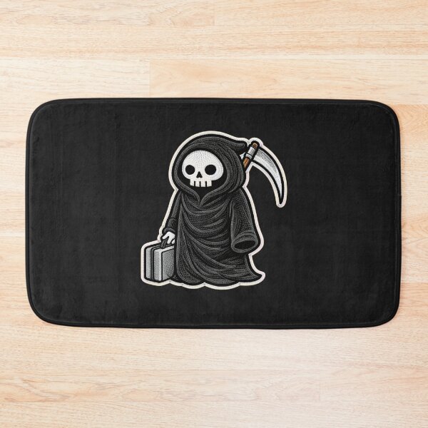 Item preview, Cute Grim Reaper Travel | Suitcase Skeleton Patch Design designed and sold by ColorSplash123.