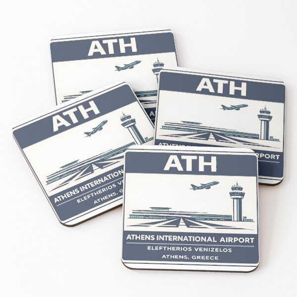 Item preview, ATH Athens Airport Sticker Magnet Greece Aviation Design designed and sold by CLOUTKULT.