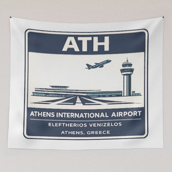 Item preview, ATH Athens Airport Sticker Magnet Greece Aviation Design designed and sold by CLOUTKULT.