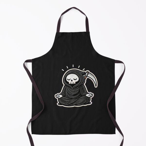 Item preview, Cute Grim Reaper Meditation | Zen Skeleton Patch Design designed and sold by ColorSplash123.