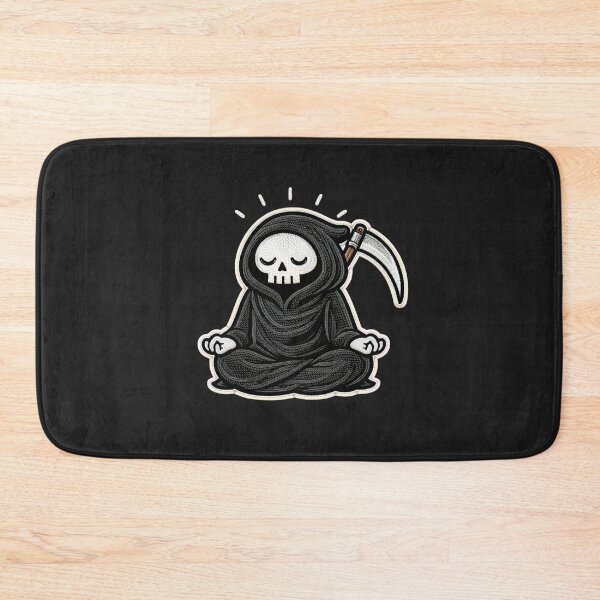 Item preview, Cute Grim Reaper Meditation | Zen Skeleton Patch Design designed and sold by ColorSplash123.