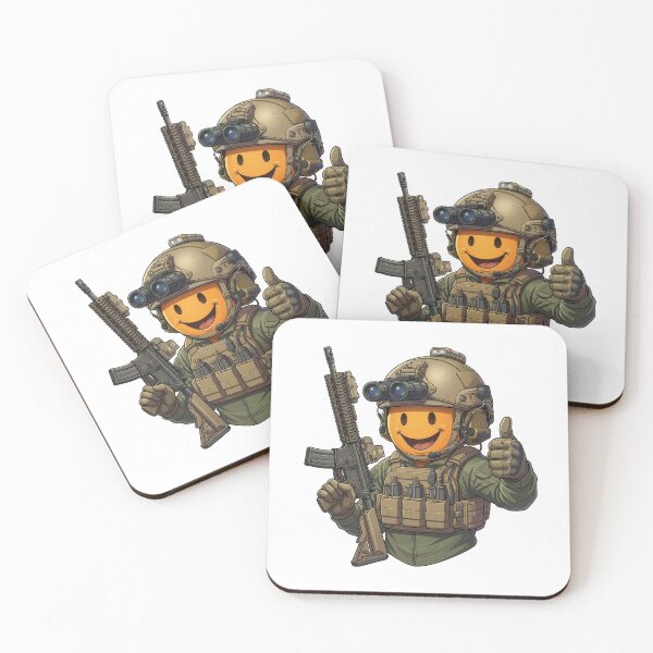 Item preview, Emoticono sonriente táctico designed and sold by RAWLIFEGRAPHIC.