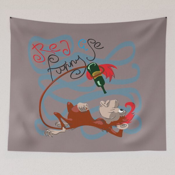 Item preview, Red Funny drunk monkey designed and sold by Mevissart.