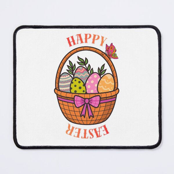 Item preview, Happy Easter And Easter Basket With Butterfly. designed and sold by Dinasshop.