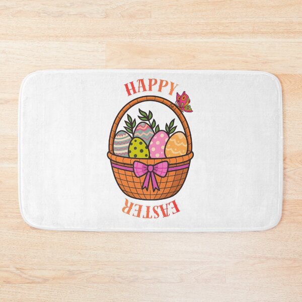 Item preview, Happy Easter And Easter Basket With Butterfly. designed and sold by Dinasshop.