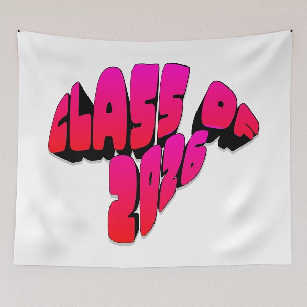Item preview, Class of 2026 Retro Wavy Typography - Pink and Red Gradient Senior 2026 Graduation Graphic designed and sold by VibranPalette.