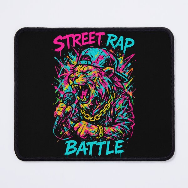 Item preview, Neon Graffiti Rapping Tiger Street Rap Battle designed and sold by SholoStudio.
