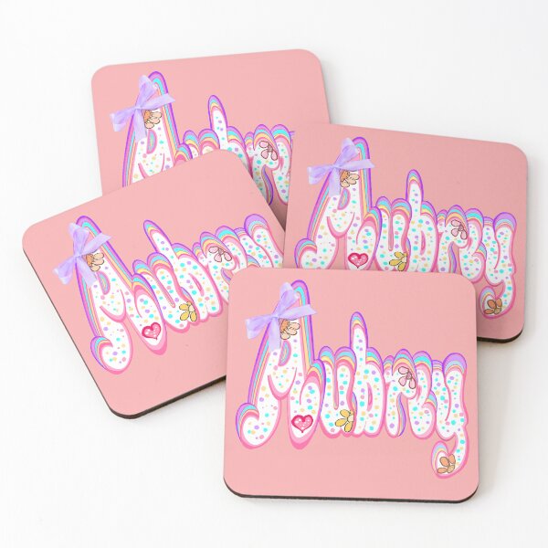 Item preview, Aubrey Name - Kawaii Pastel flowers, sprinkles and purple bow. Top 10 best personaIized custom name gift ideas for girls and women named Aubrey designed and sold by Artonmytee.