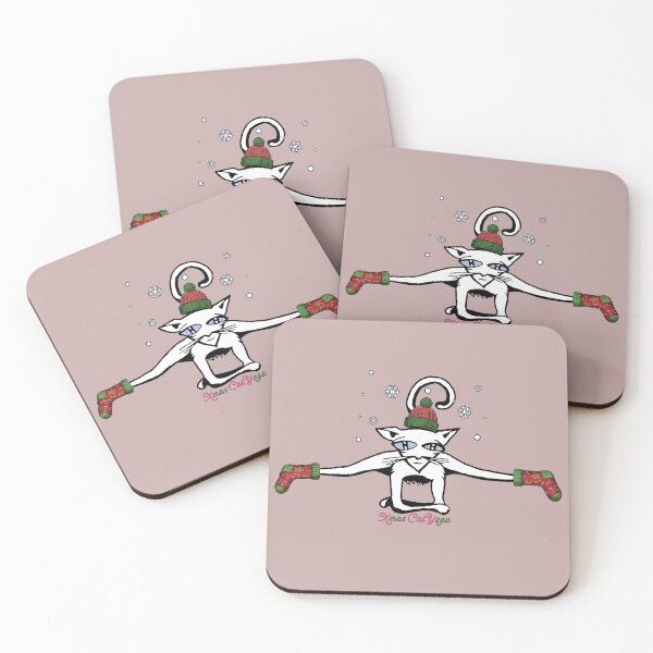 Item preview, Xmas Yoga Cat for yoga and cat lovers designed and sold by Mevissart.