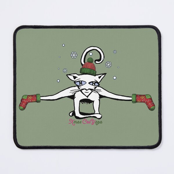 Item preview, Xmas Yoga Cat for yoga and cat lovers designed and sold by Mevissart.