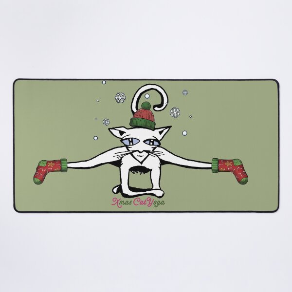 Item preview, Xmas Yoga Cat for yoga and cat lovers designed and sold by Mevissart.