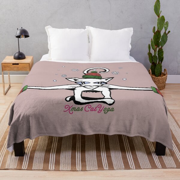 Item preview, Xmas Yoga Cat for yoga and cat lovers designed and sold by Mevissart.