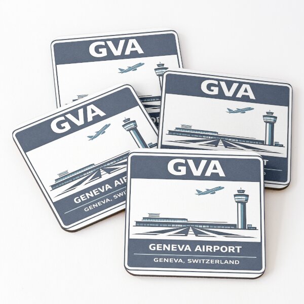 Item preview, GVA Geneva Airport Sticker Magnet Switzerland Aviation Design designed and sold by CLOUTKULT.