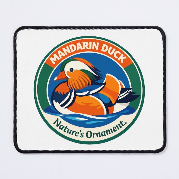 Item preview, Mandarin Duck Colorful Nature Badge designed and sold by WildlifeInc.