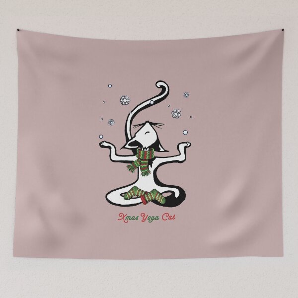 Item preview, Xmas Yoga Cat for yogalovers designed and sold by Mevissart.