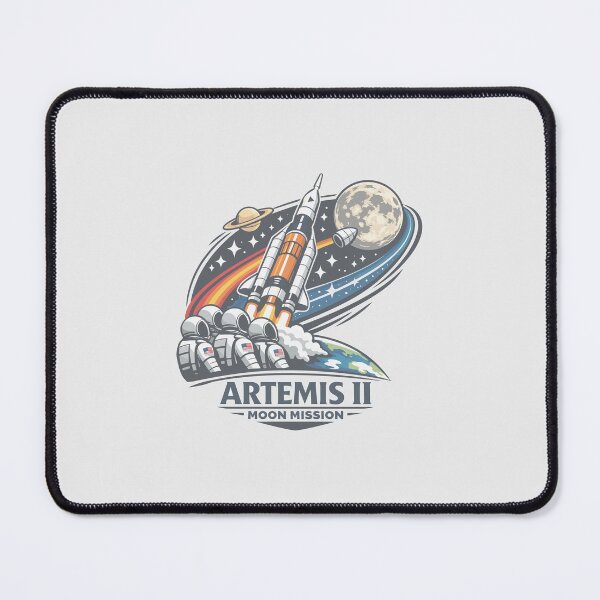 Item preview, Artemis II Moon Mission Washed Effect T-Shirt – Vintage Space Exploration Graphic with Astronauts & Cosmic Journey Design designed and sold by paulo silveira.