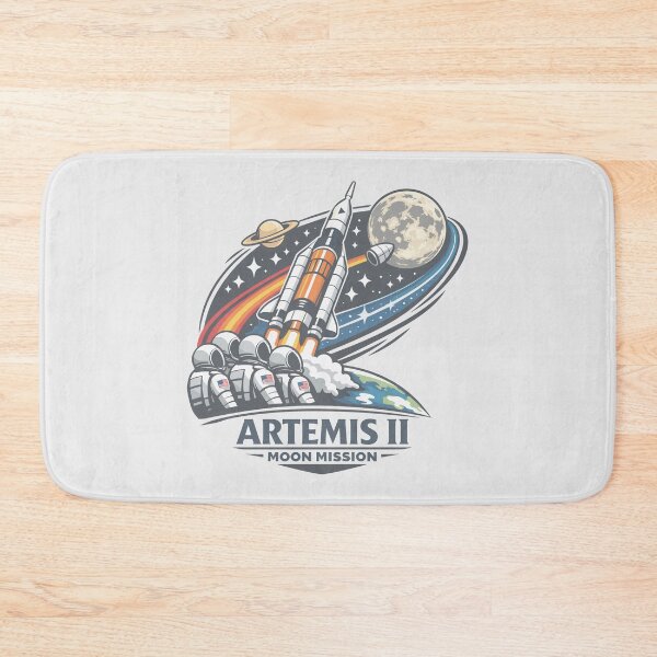 Item preview, Artemis II Moon Mission Washed Effect T-Shirt – Vintage Space Exploration Graphic with Astronauts & Cosmic Journey Design designed and sold by paulo silveira.