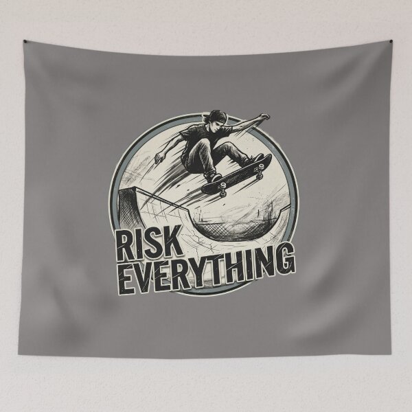 Item preview, Risk Everything Skateboard Vintage T-Shirt | Retro Skater Trick Streetwear Graphic designed and sold by Prime legend .