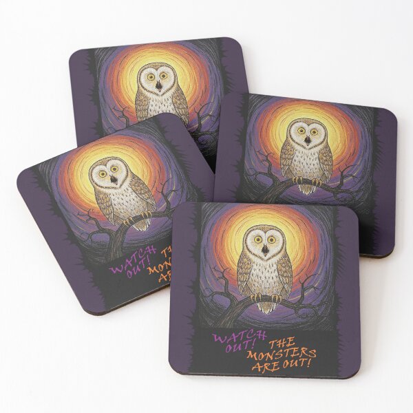Item preview,  Halloween, owl screaming: Watch out, the monsters are out! designed and sold by Mevissart.